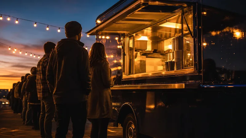 Customers lining up at a food truck window, How to Start a Drive-Through Espresso Stand in Washington
