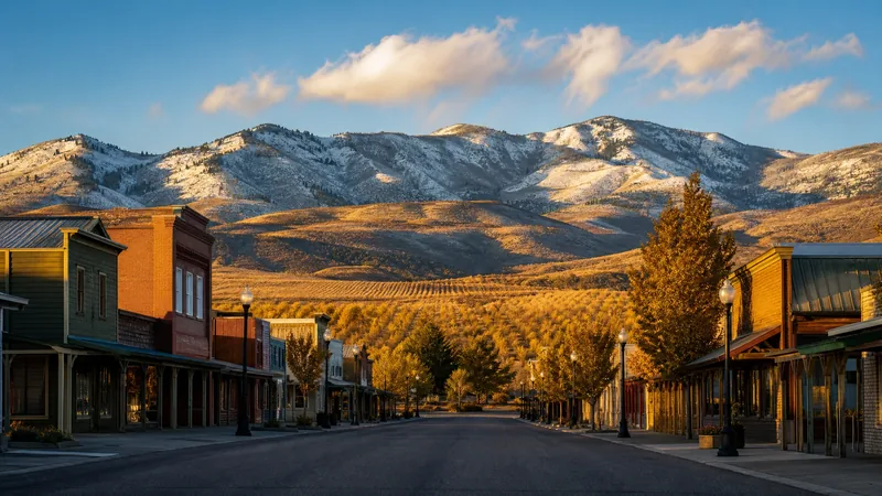 Small cascade-foothill valley town street with orchards and snow-dusted ridge, Wenatchee, Leavenworth and Chelan County Business Licenses and the Short-Term Rental Caps in Washington's Tourist Valley