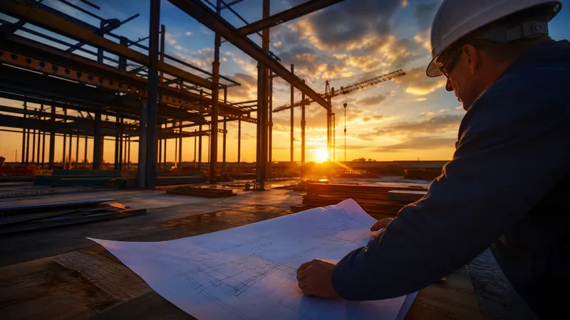 Contractor reviewing blueprints at a jobsite, How to Start a General Contractor Business in Washington