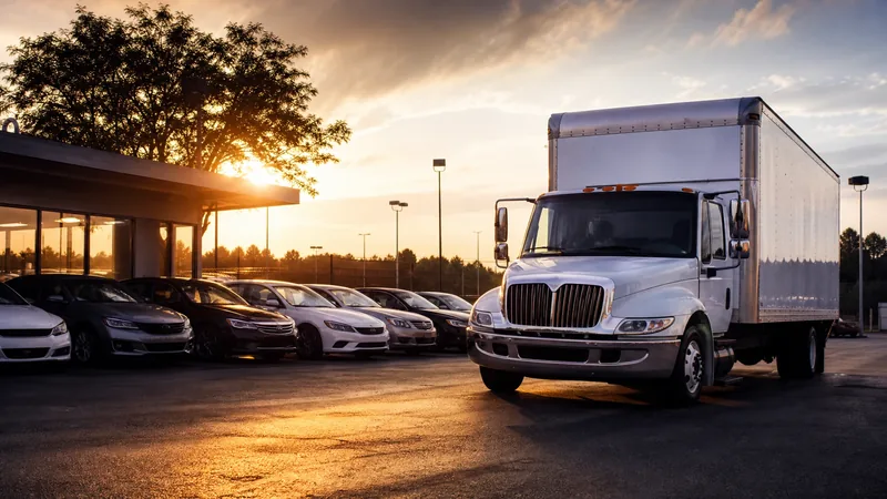 Box truck and cars outside a small auto lot, How to Start a Car Dealership in Washington